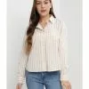 Old Navy Long-Sleeve Oversized Cropped Striped Boyfriend Shirt -Cykler Salgsbutik old navy 0019 9690716 1
