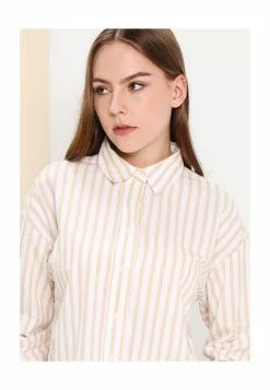 Old Navy Long-Sleeve Oversized Cropped Striped Boyfriend Shirt -Cykler Salgsbutik old navy 0024 9690716 7