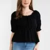 Old Navy Puff Sleeves Shirred Babydoll Blouse -Cykler Salgsbutik old navy 0036 9875626 1