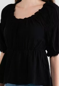 Old Navy Puff Sleeves Shirred Babydoll Blouse -Cykler Salgsbutik old navy 0038 9875626 3