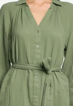 Old Navy Ls Tie Waist Shirtdress - Solid -Cykler Salgsbutik old navy 0226 2723006 3
