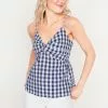 Old Navy Fitted Gingham Twist-Front Cami Top -Cykler Salgsbutik old navy 0365 8080716 1