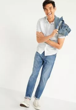 Old Navy Relaxed Fit Textured Cotton-Dobby Everyday Short Sleeves Shirt -Cykler Salgsbutik old navy 0466 8400426 3