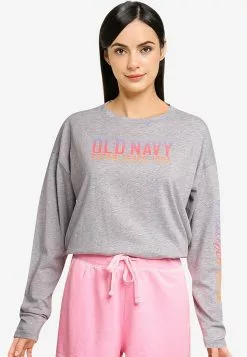 Old Navy Long-Sleeves Logo Graphic Easy T-Shirt
