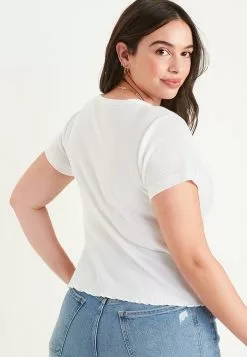 Old Navy Crop Waffle Tee -Cykler Salgsbutik old navy 0550 5659326 4