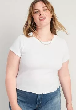 Old Navy Crop Waffle Tee -Cykler Salgsbutik old navy 0551 5659326 5