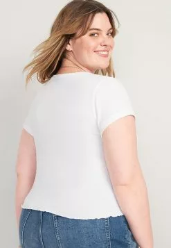 Old Navy Crop Waffle Tee -Cykler Salgsbutik old navy 0553 5659326 6