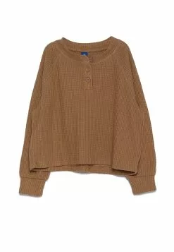 Old Navy D Ls Crop Henley Waffle Top