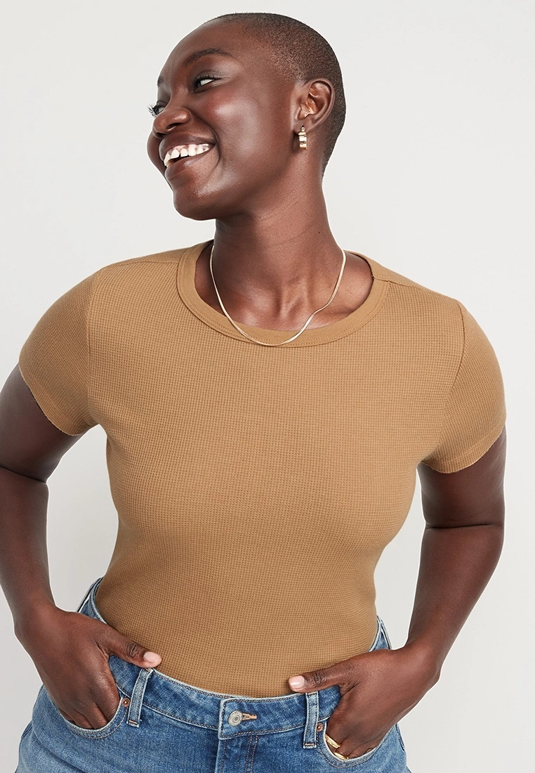 Old Navy Crop Waffle Tee 5 Old Navy Crop Waffle Tee - Billede 3