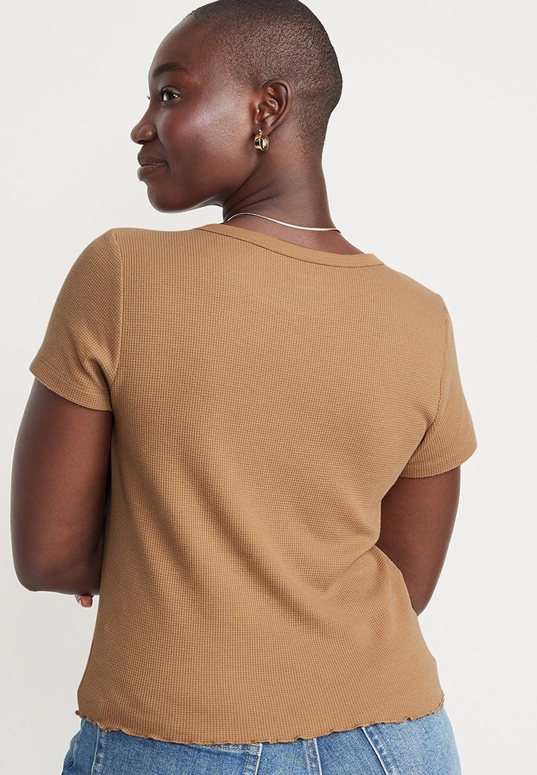 Old Navy Crop Waffle Tee 6 Old Navy Crop Waffle Tee - Billede 4