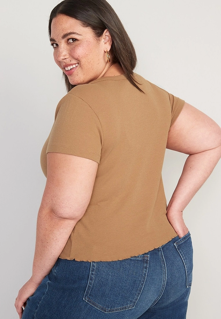 Old Navy Crop Waffle Tee 8 Old Navy Crop Waffle Tee - Billede 6