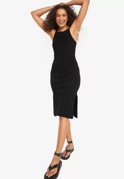 Old Navy Fitted Rib-Knit Midi Cami Dress