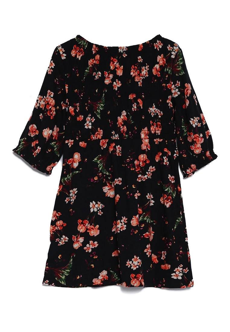 Old Navy Smocked Bodice Printed Dress 4 Old Navy Smocked Bodice Printed Dress - Billede 2