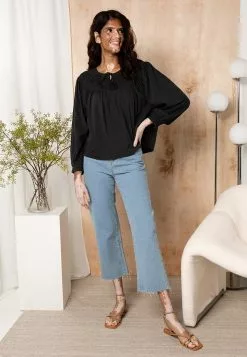 Old Navy Circular Smocked Split Neck Blouse -Cykler Salgsbutik old navy 1588 7830506 8