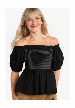 Old Navy Off The Shoulder Smocked Babydoll Swing Blouse