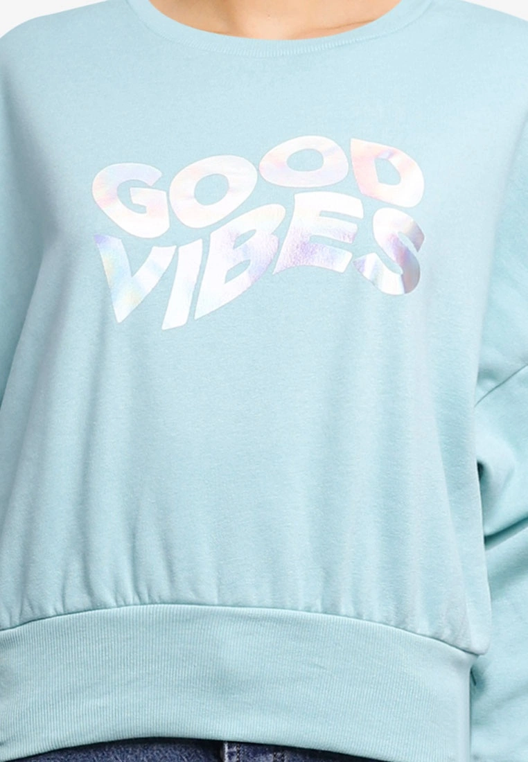 Old Navy Printed Crop Sweatshirt 5 Old Navy Printed Crop Sweatshirt - Billede 3