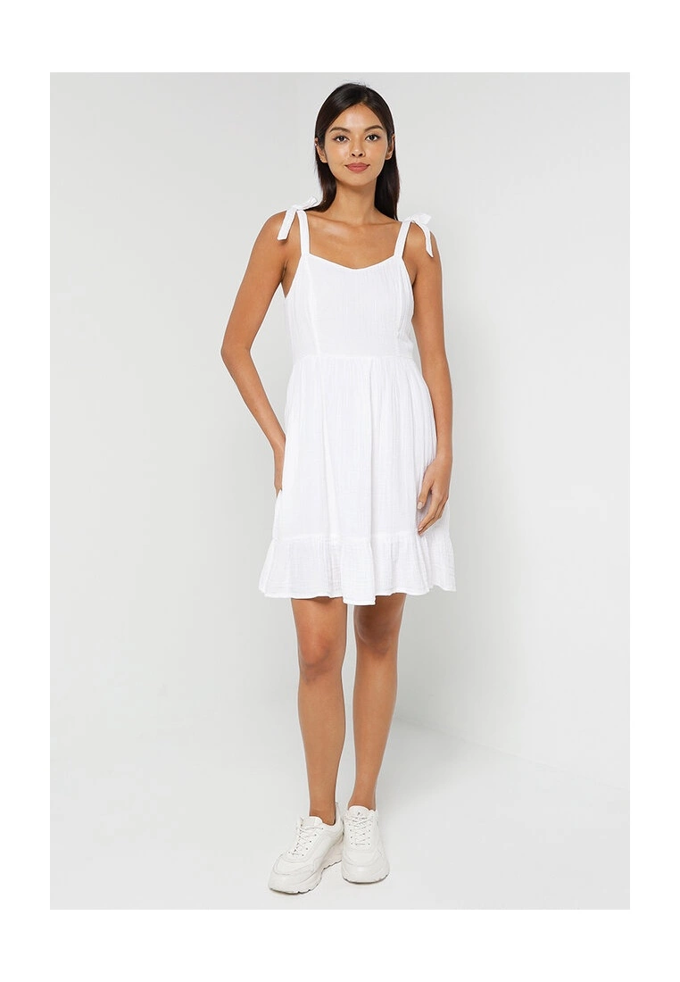 Old Navy Tie Strap Tiered Cami Mini Top 6 Old Navy Tie Strap Tiered Cami Mini Top - Billede 4