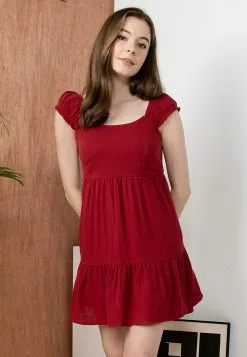 Old Navy Puff-Sleeve Smocked Mini Dress -Cykler Salgsbutik old navy 3141 1485626 5