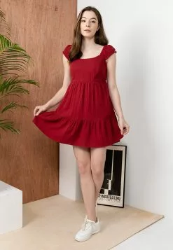 Old Navy Puff-Sleeve Smocked Mini Dress -Cykler Salgsbutik old navy 3148 1485626 8