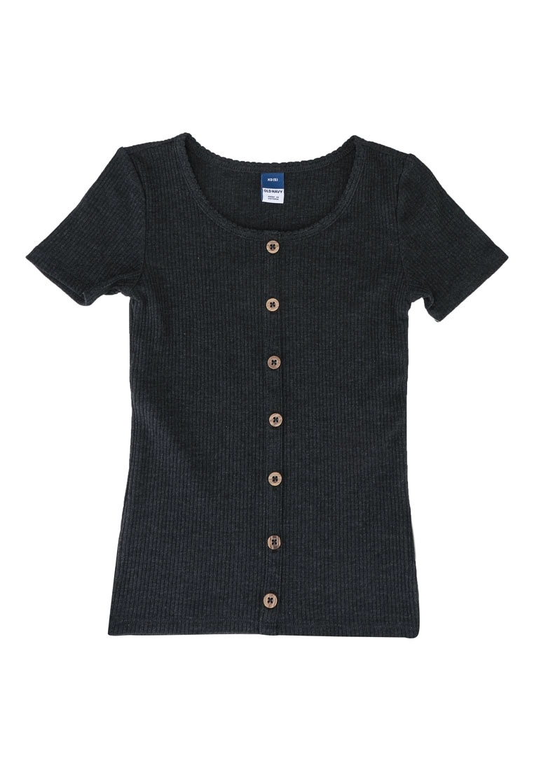 Old Navy Rib-Knit Button-Front Short-Sleeves Top 3 Old Navy Rib-Knit Button-Front Short-Sleeves Top