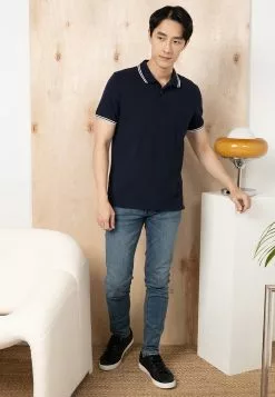 Old Navy Moisture Wicking Tipped Pique Pro Polo Shirt -Cykler Salgsbutik old navy 3226 8485626 8