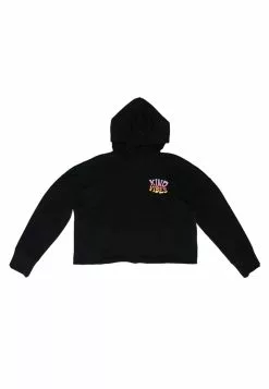 Old Navy Vintage Slouchy Graphic Cropped Raw-Edged Hoodie