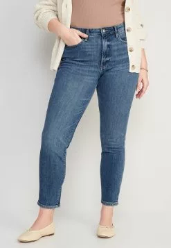 Old Navy Og Straight Medium Wash -Cykler Salgsbutik old navy 3595 7437995 3