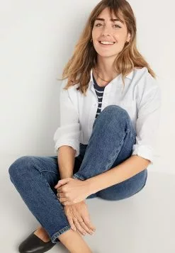 Old Navy Og Straight Medium Wash -Cykler Salgsbutik old navy 3603 7437995 7