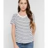 Old Navy EveryWear Striped Slub Knit V-Neck T-Shirt -Cykler Salgsbutik old navy 3641 6718416 1