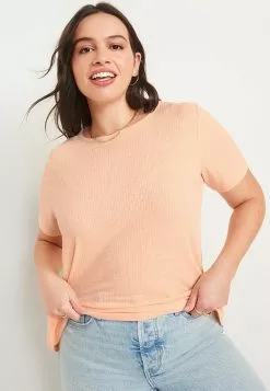 Old Navy Short-Sleeve Luxe Crew-Neck Rib-Knit T-Shirt -Cykler Salgsbutik old navy 3737 0090716 3