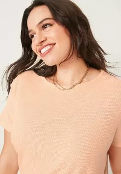 Old Navy Short-Sleeve Luxe Crew-Neck Rib-Knit T-Shirt -Cykler Salgsbutik old navy 3738 0090716 4