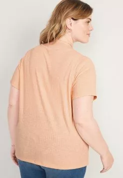 Old Navy Short-Sleeve Luxe Crew-Neck Rib-Knit T-Shirt -Cykler Salgsbutik old navy 3742 0090716 7