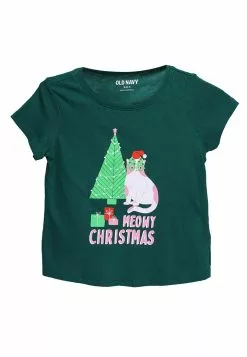 Old Navy Short Sleeves Holiday Graphic Tee