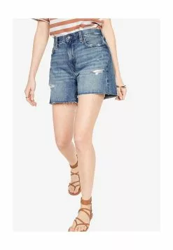 Old Navy 5" Inseam High Waisted Slouchy Straight Cut Off Non Stretch Denim Shorts