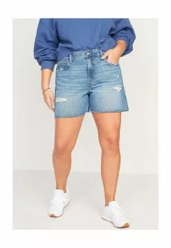 Old Navy 5" Inseam High Waisted Slouchy Straight Cut Off Non Stretch Denim Shorts -Cykler Salgsbutik old navy 3805 7575626 4