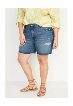 Old Navy 5" Inseam High Waisted Slouchy Straight Cut Off Non Stretch Denim Shorts -Cykler Salgsbutik old navy 3806 7575626 6