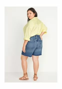Old Navy 5" Inseam High Waisted Slouchy Straight Cut Off Non Stretch Denim Shorts -Cykler Salgsbutik old navy 3807 7575626 7
