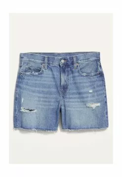 Old Navy 5" Inseam High Waisted Slouchy Straight Cut Off Non Stretch Denim Shorts -Cykler Salgsbutik old navy 3808 7575626 8