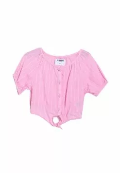 Old Navy Windowpane Tie Front Top