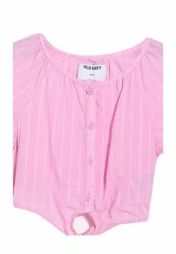 Old Navy Windowpane Tie Front Top -Cykler Salgsbutik old navy 4048 4680716 3