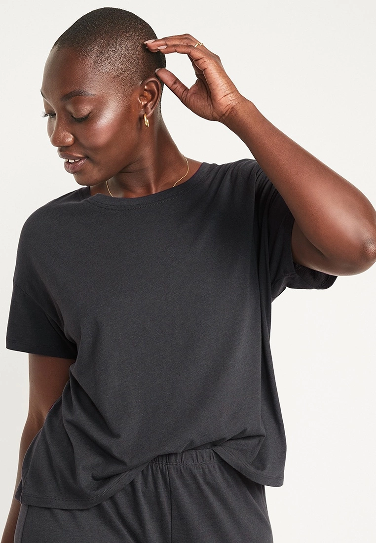 Old Navy Sunday Sleep Cropped Lounge T-Shirt 6 Old Navy Sunday Sleep Cropped Lounge T-Shirt - Billede 4