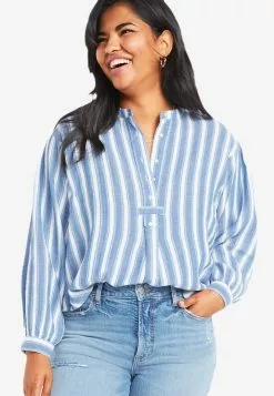 Old Navy Ls Oversized Popover Button Shirt - Y/D