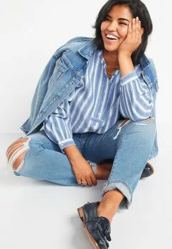 Old Navy Ls Oversized Popover Button Shirt - Y/D 8 Old Navy Ls Oversized Popover Button Shirt - Y/D -Cykler Salgsbutik old navy 4537 2565795 3