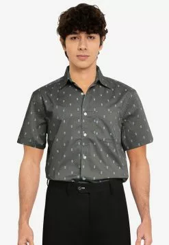 Old Navy Printed Built-In Flex Everyday Short-Sleeve Shirt