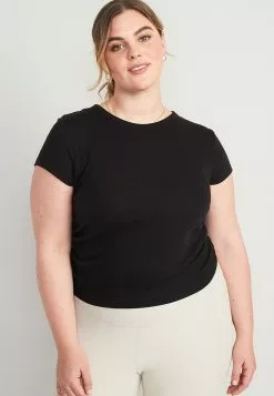 Old Navy UltraLite All-Day Open-Back Shirred Rib-Knit T-Shirt -Cykler Salgsbutik old navy 4639 5649736 6