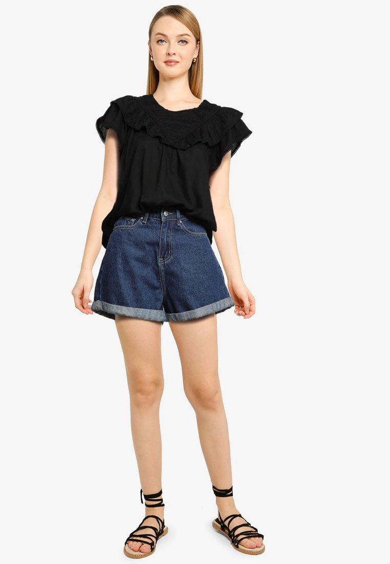 Old Navy Lace Ruffle Top 6 Old Navy Lace Ruffle Top - Billede 4