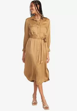 Old Navy Tie-Belt Midi Shirt Dress