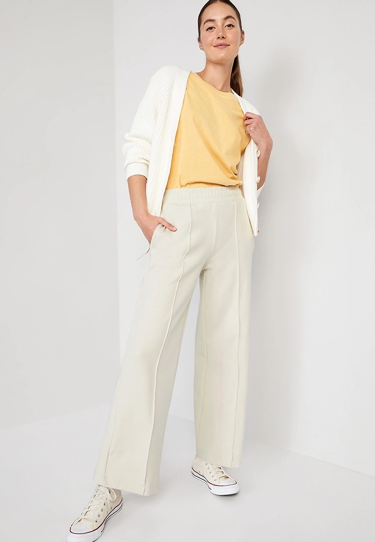 Old Navy High-Waisted Dynamic Fleece Pintucked Wide-Leg Pants 9 Old Navy High-Waisted Dynamic Fleece Pintucked Wide-Leg Pants - Billede 7