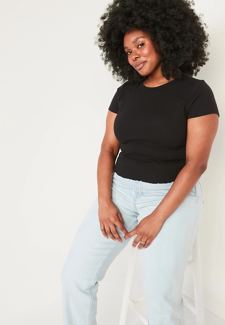 Old Navy Crop Waffle Tee 9 Old Navy Crop Waffle Tee - Billede 7