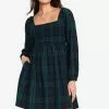 Old Navy Fit & Flare Plaid Smocked Cutout Seersucker Mini Dress -Cykler Salgsbutik old navy 5093 6929736 1